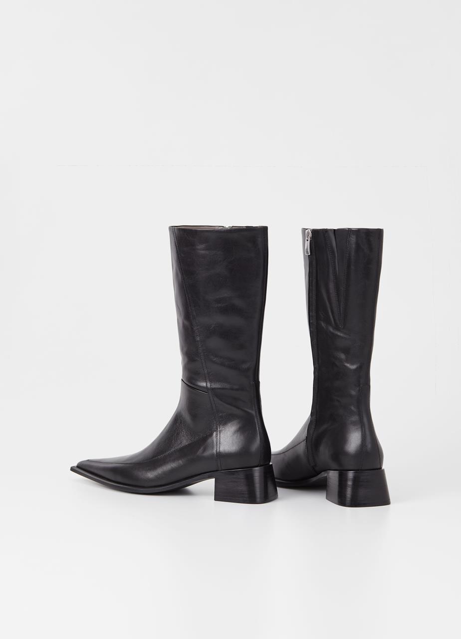 Samira bottes hautes Noir cuir