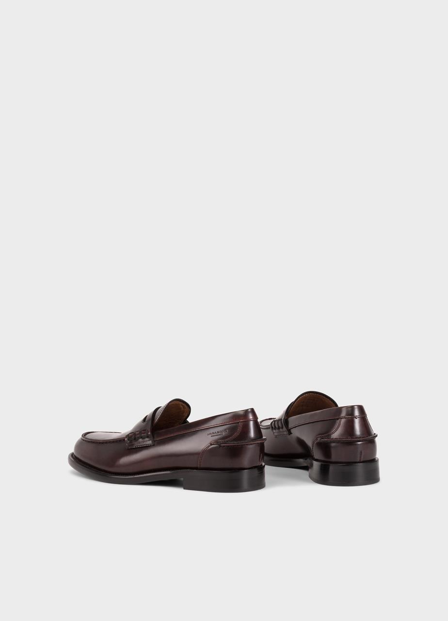 Steven loafer Dark Red polished leather