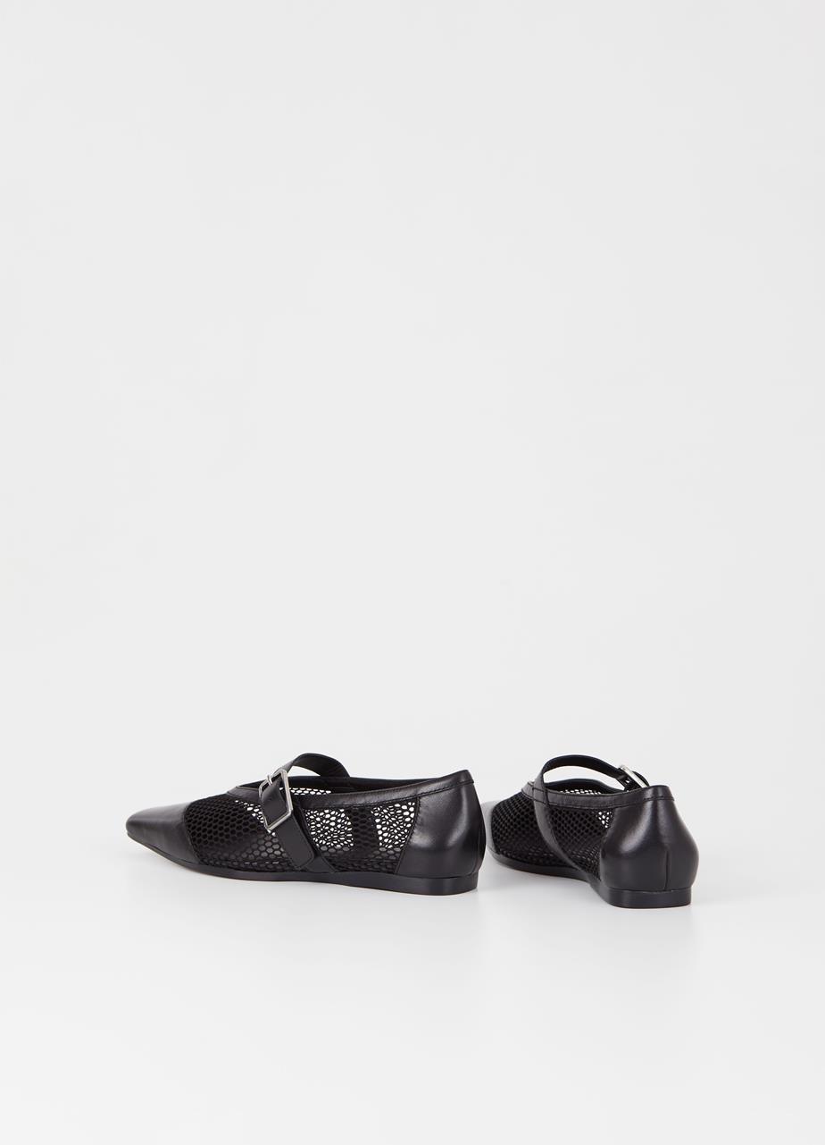 Wioletta chaussures Noir cuir/filet