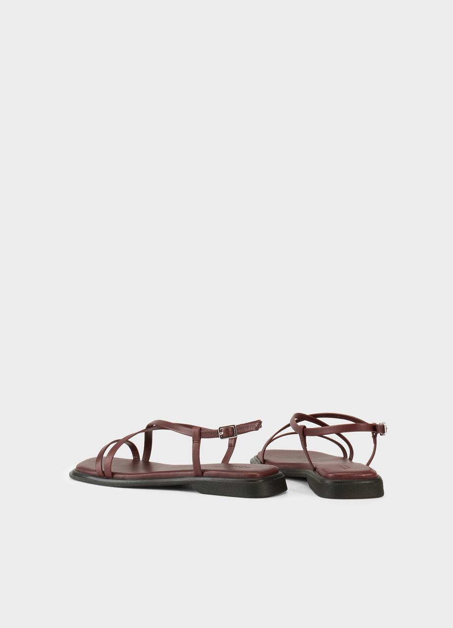 Izzy sandaler Mörkrött, Skinn