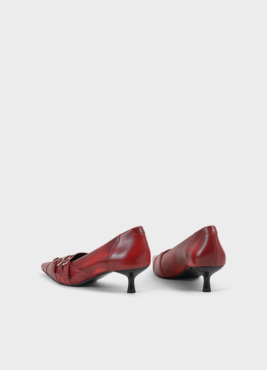 Lykke sapatos altos Vermelho brush off