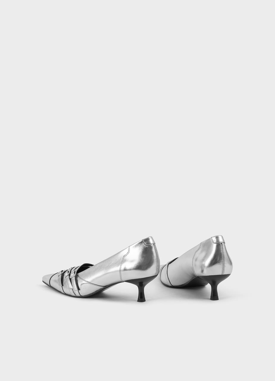 Lykke pumps Silver metallic leather