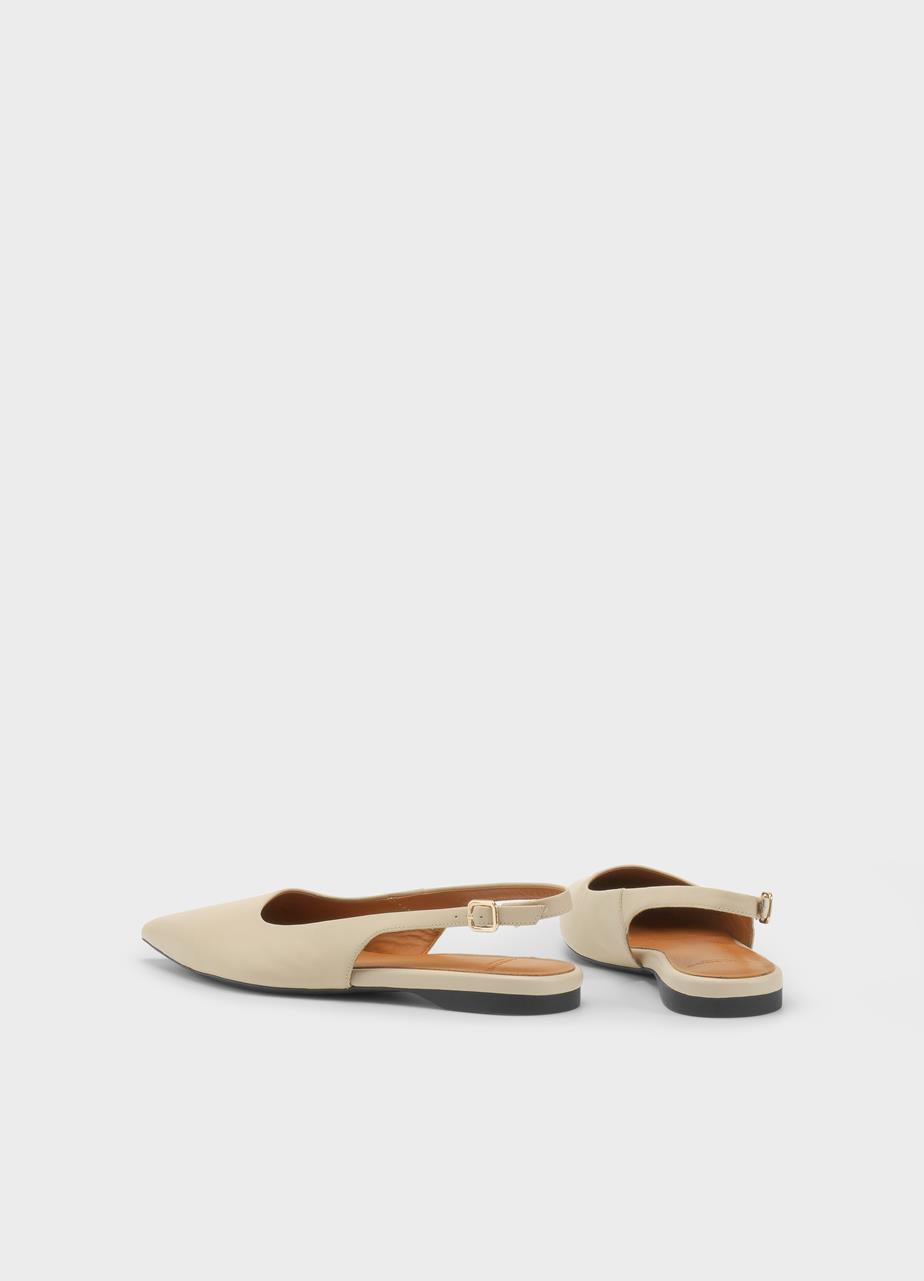 Hermine shoes Beige leather