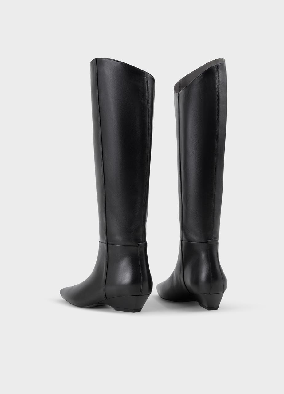 Sonya hohe stiefel Schwarzes leder