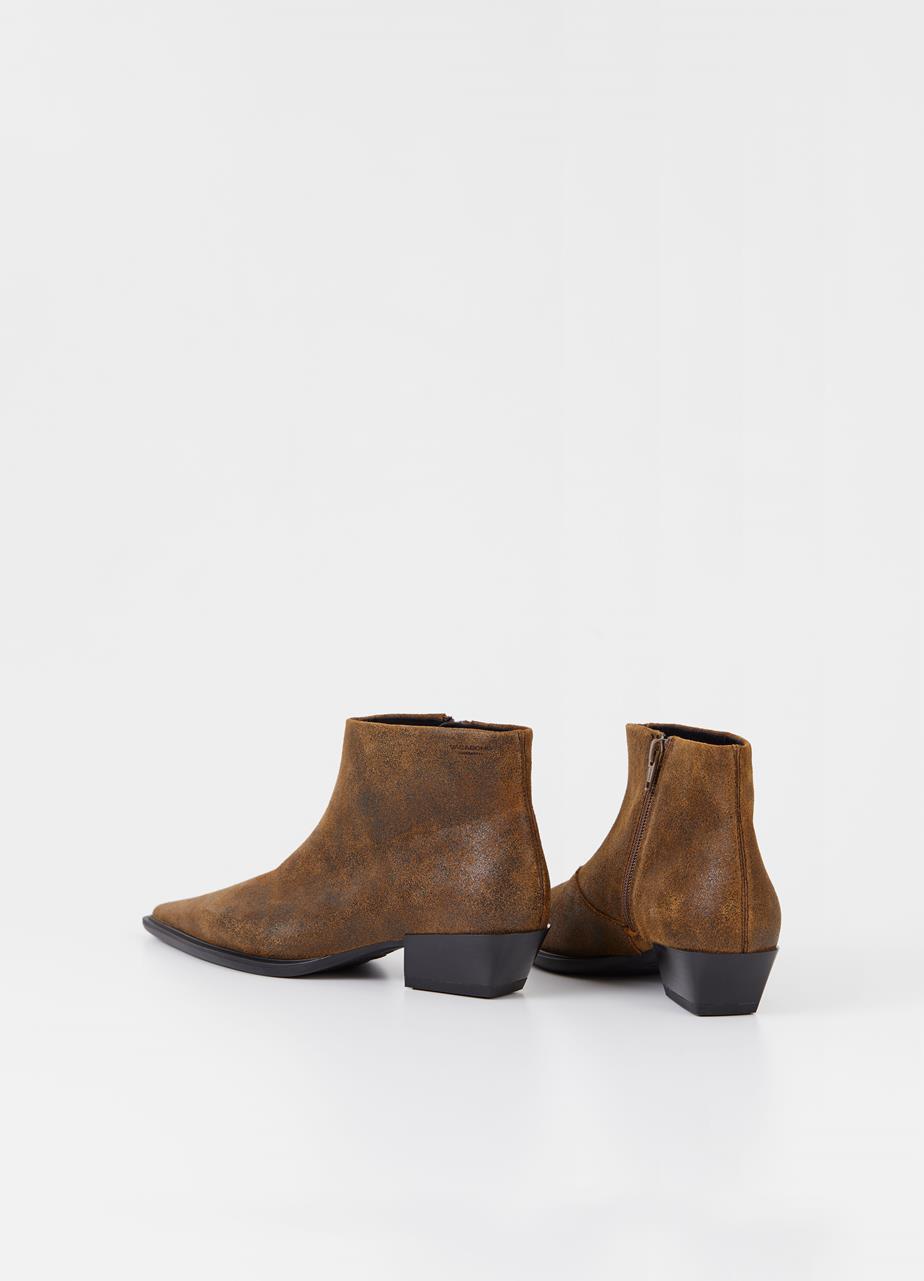 Cassie bottes Marron texture cuir