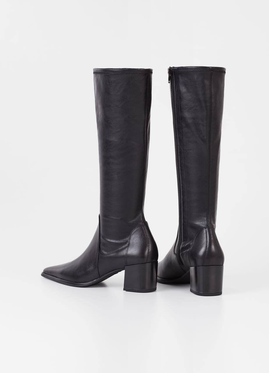 Giselle hosszú szárú csizma Fekete bor/