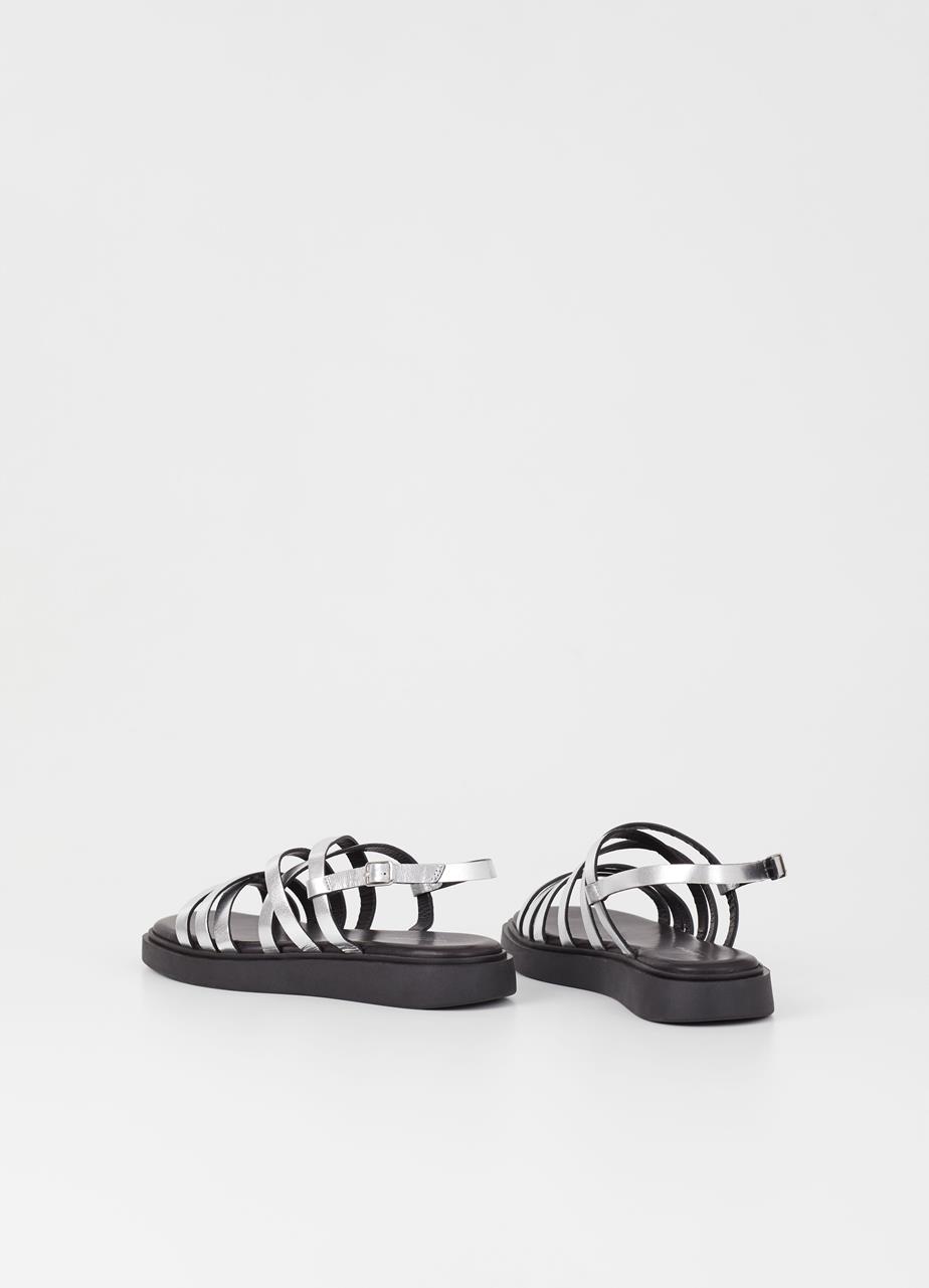 Connie sandals Silver metallic leather