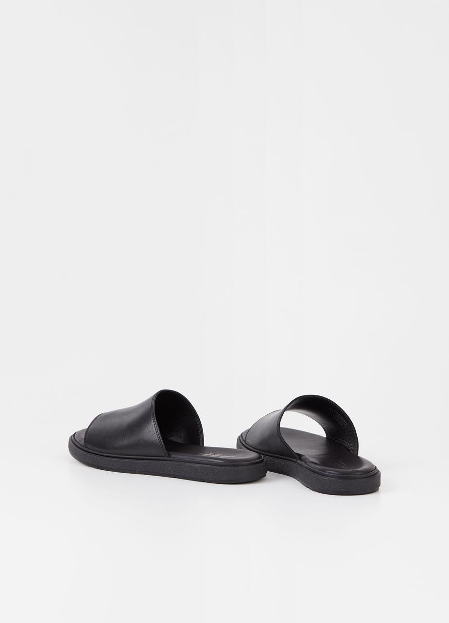 Mason sandales Noir cuir