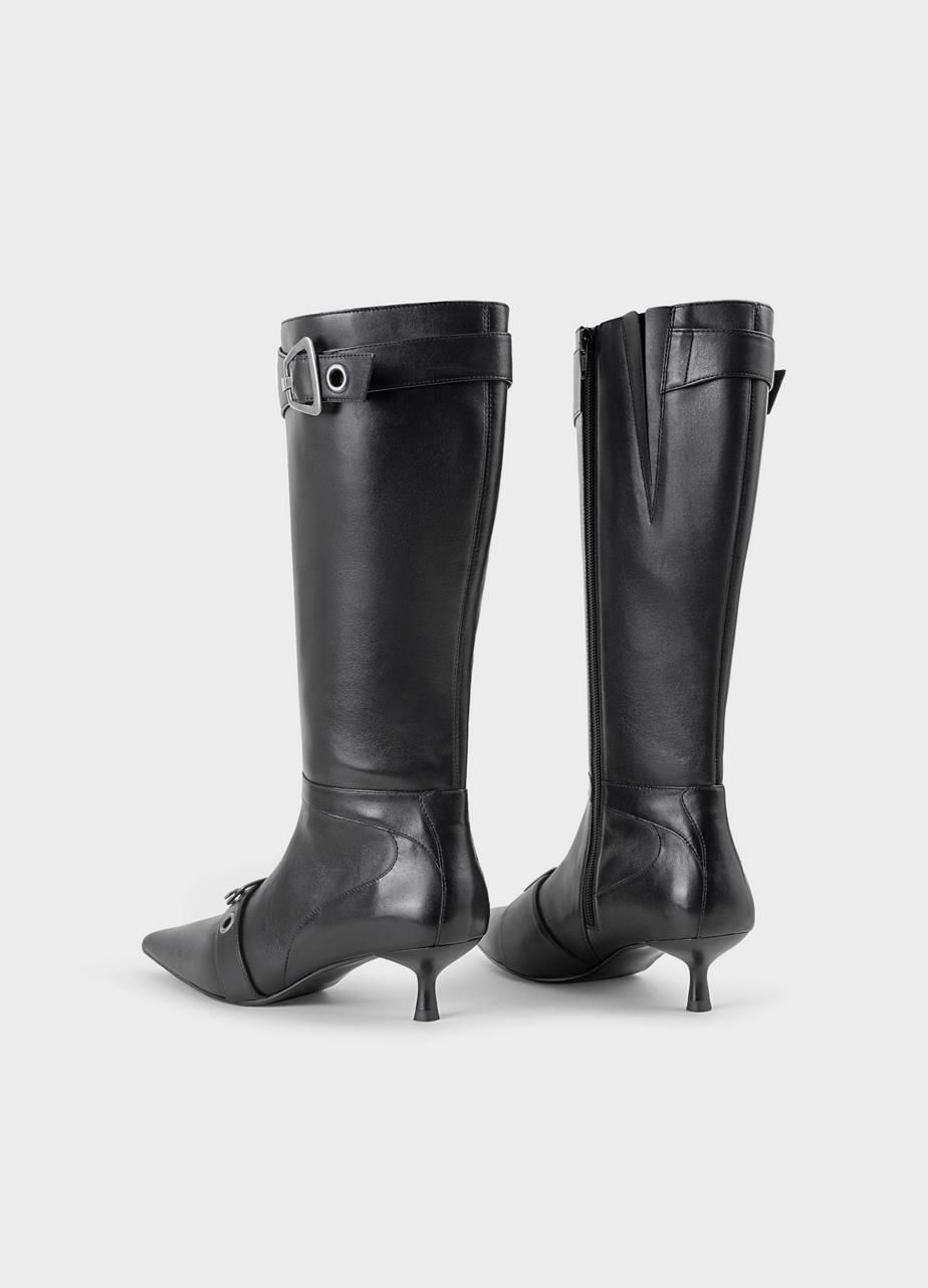 Lykke hohe stiefel Schwarzes leder