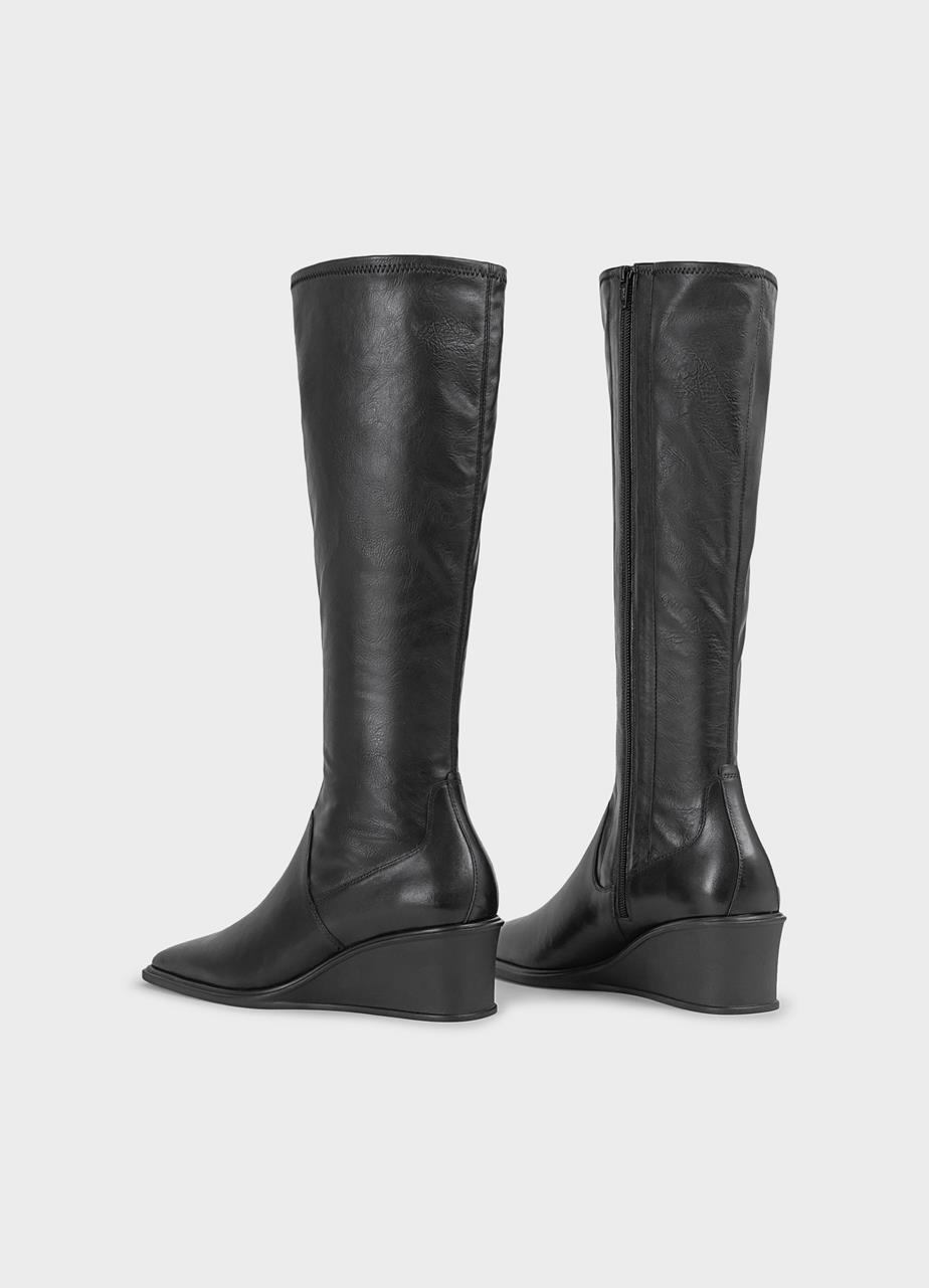 Aino bottes hautes Noir cuir/comb