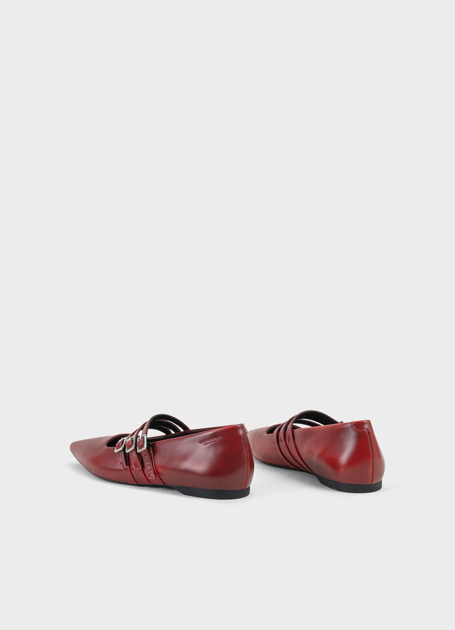 Hermine shoes Red brush-off leather