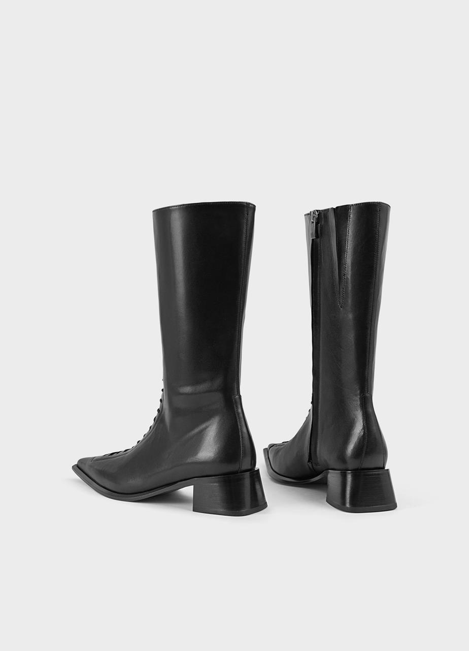 Samira tall boots Black leather