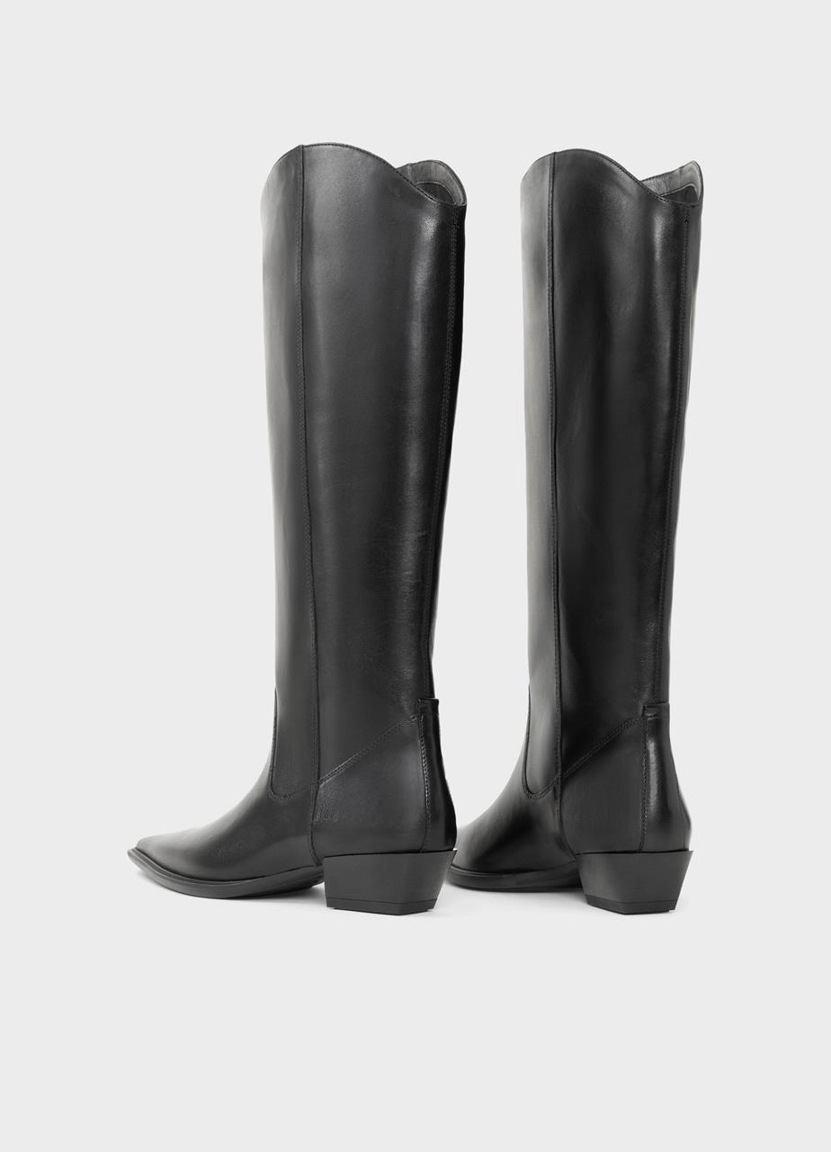 Cassie hohe stiefel Schwarzes leder