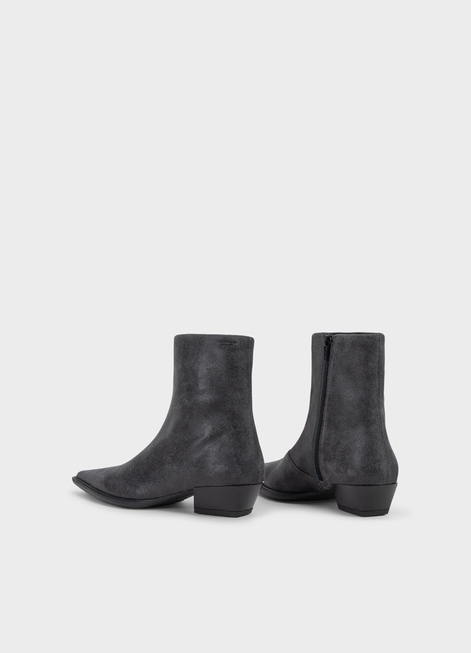 Cassie boots Black textured leather