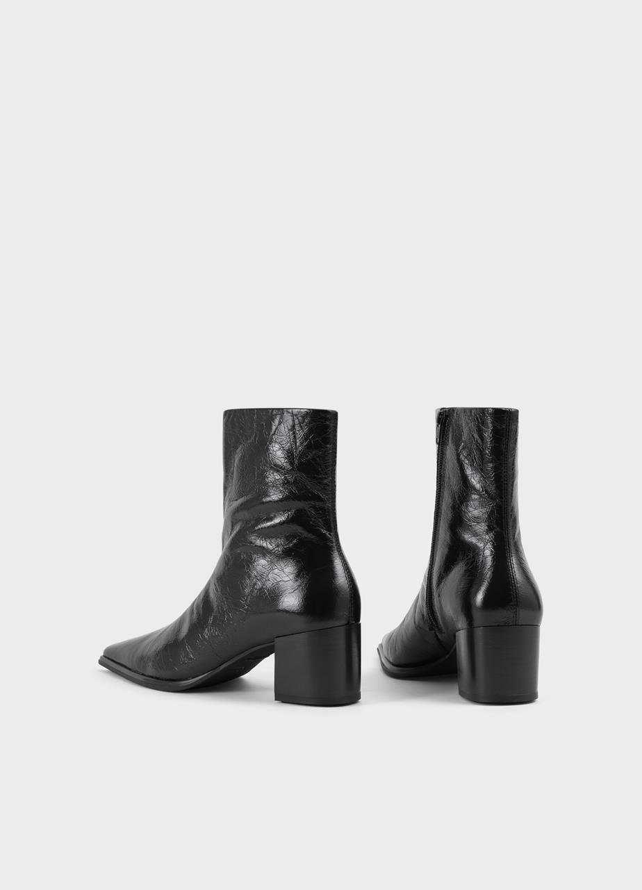 Giselle botas Preto couro envernizado