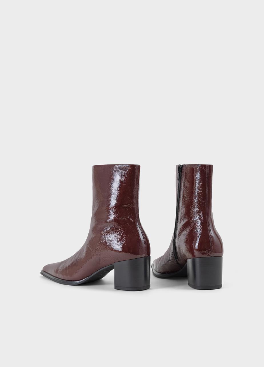 Giselle bottes Rouge Foncé cuir verni