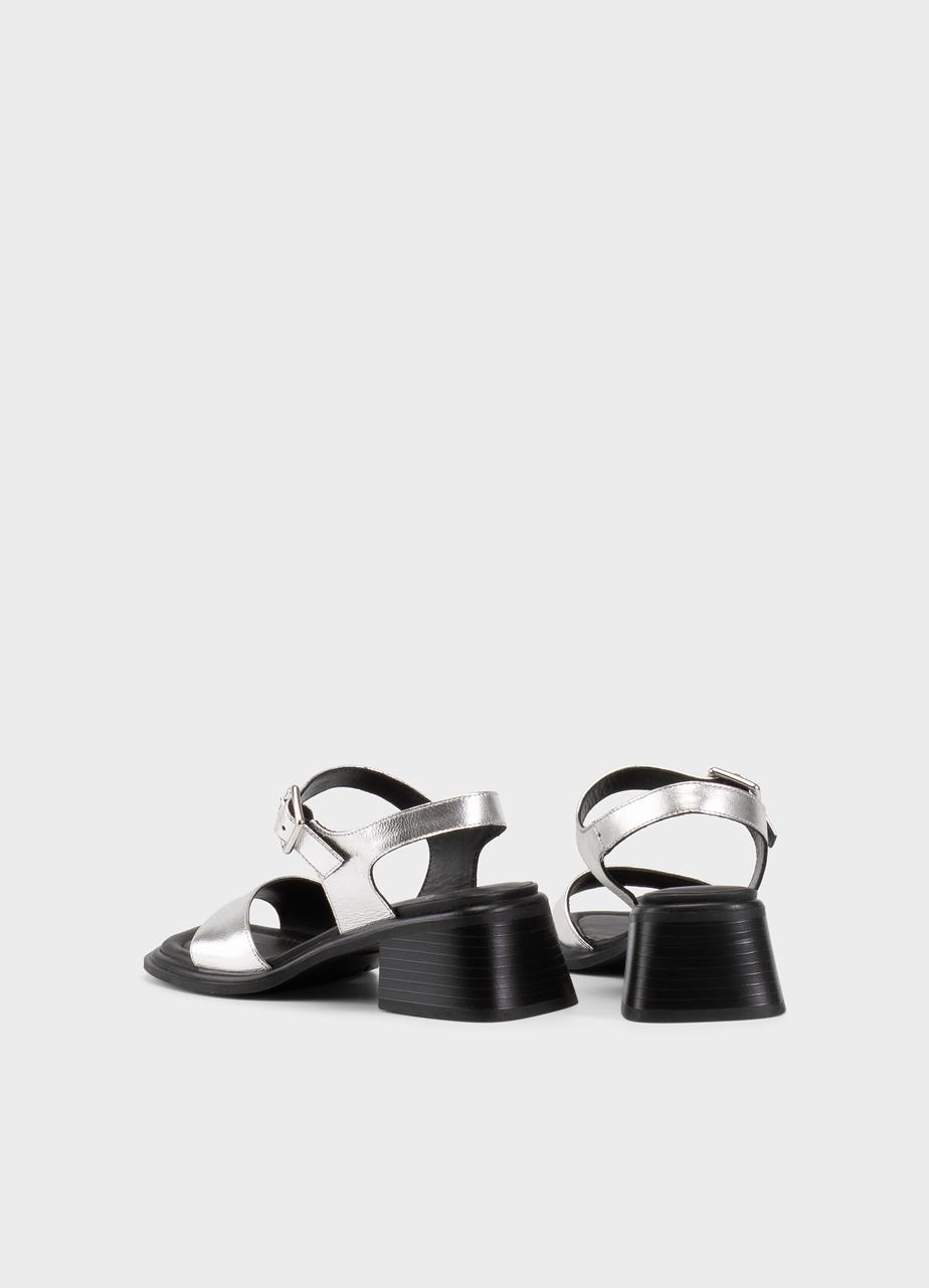 Ines sandaletter Silver metallfärgat skinn