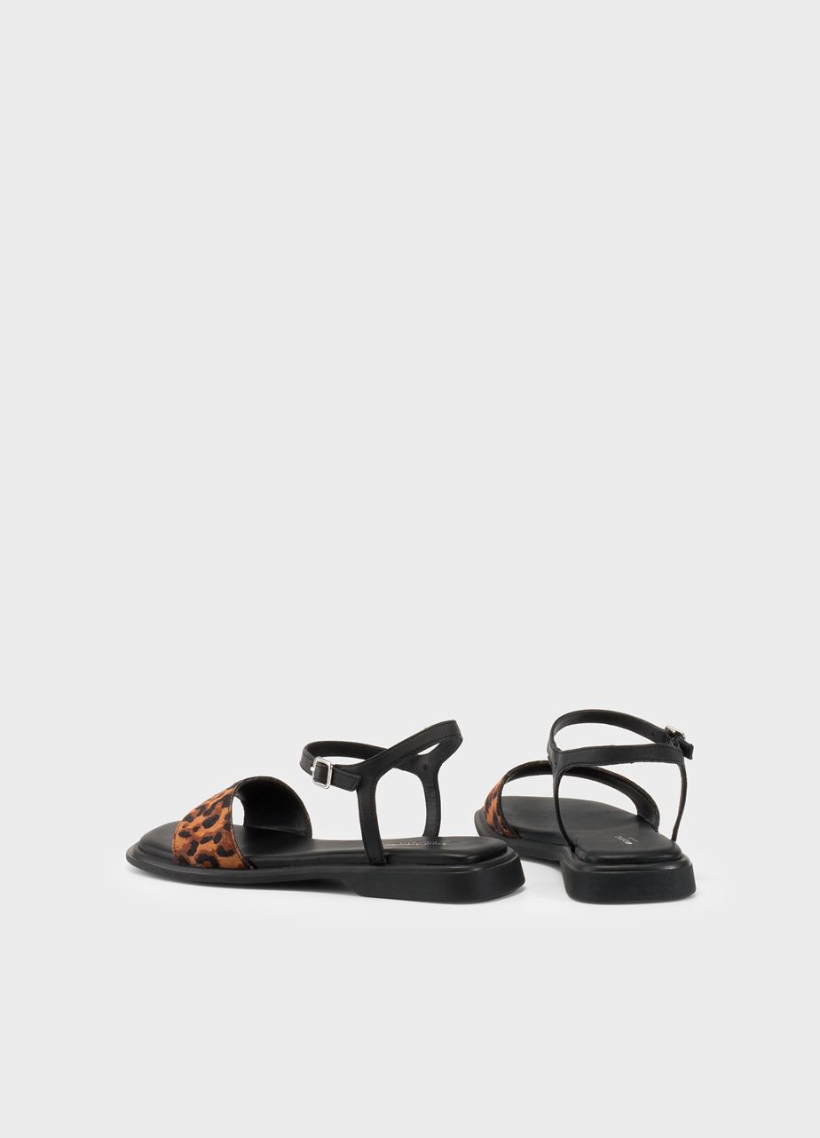 Izzy sandals Brown haır-on-leather