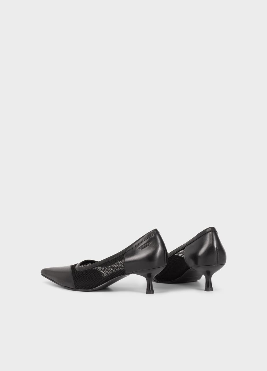 Lykke pumps Sort læder/mesh