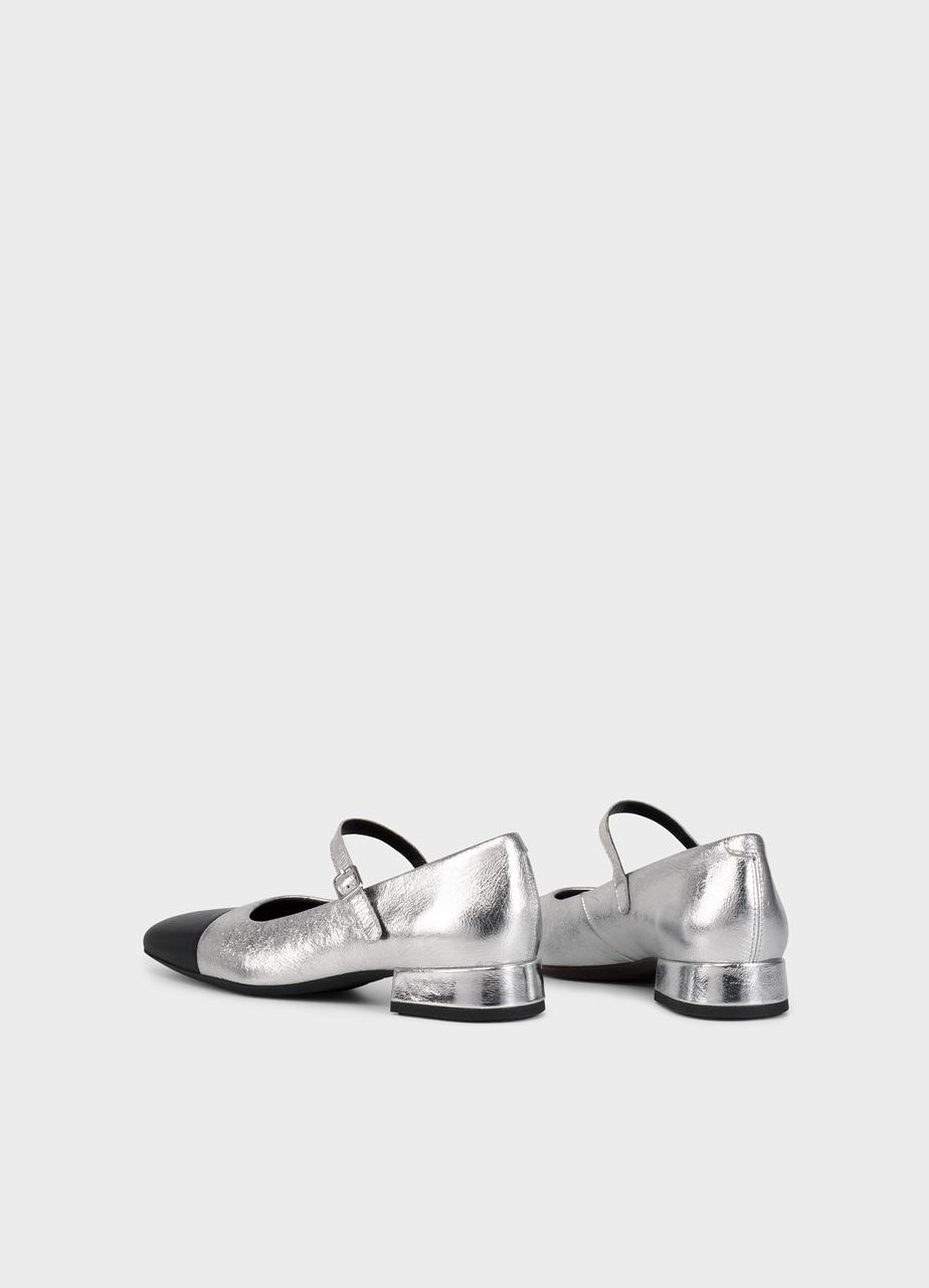 Debbi pumps Silver leather/metallic