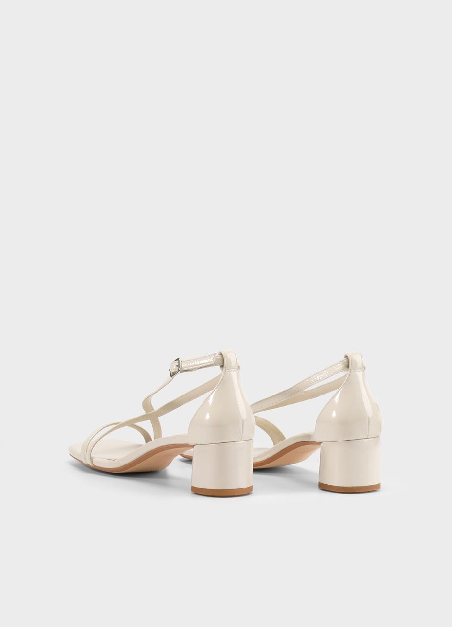Piper sandales à talons Beige cuir verni