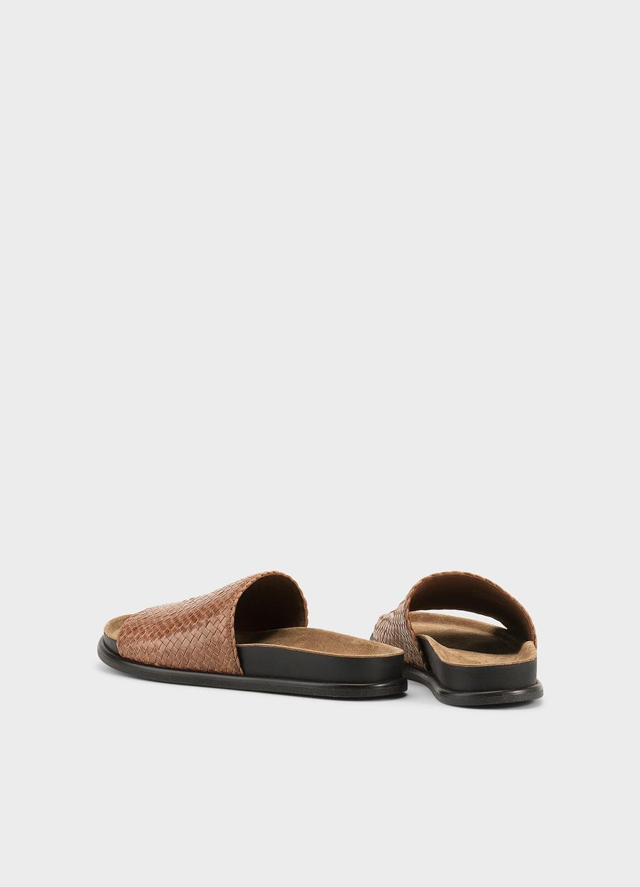 Effie sandals Brown, Braided Leather