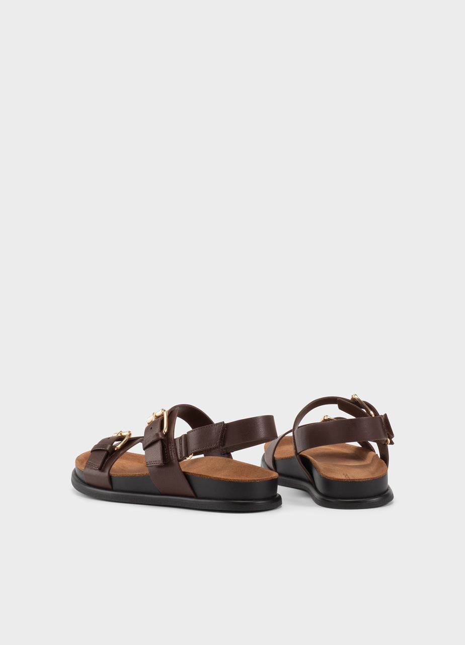 Effie sandalen Bruin leer