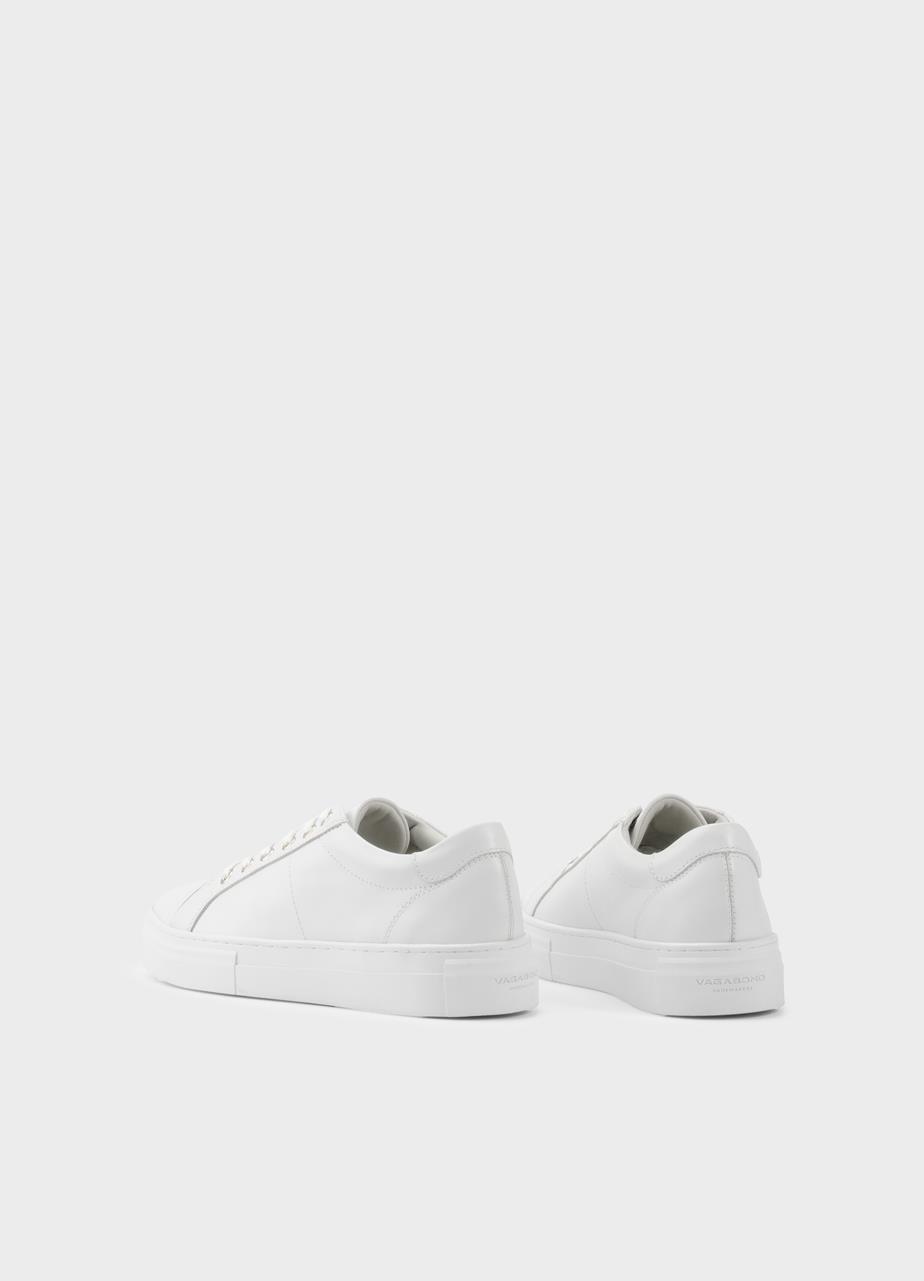 Zoe platform baskets Blanc cuir