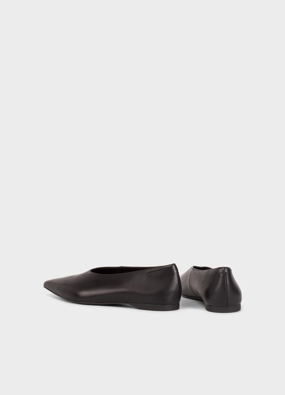 Hermine chaussures basses Noir cuir