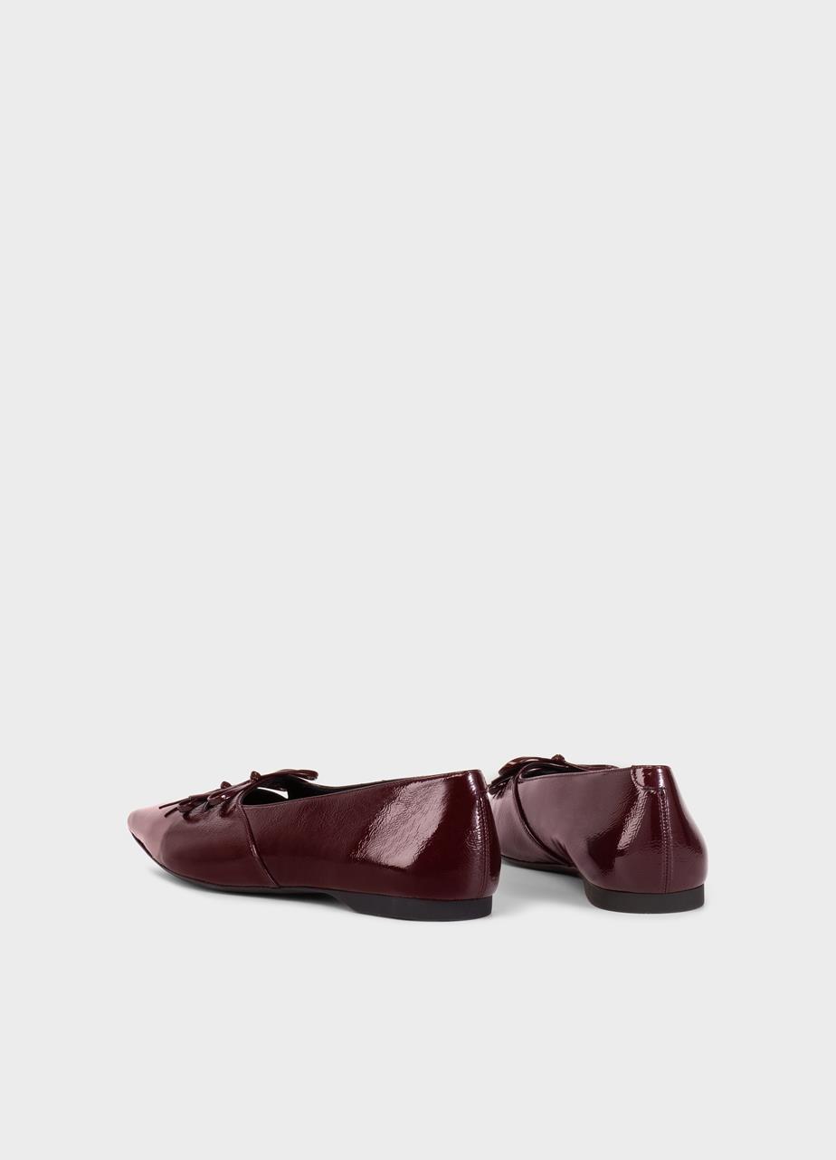 Hermine shoes Dark Red patent leather