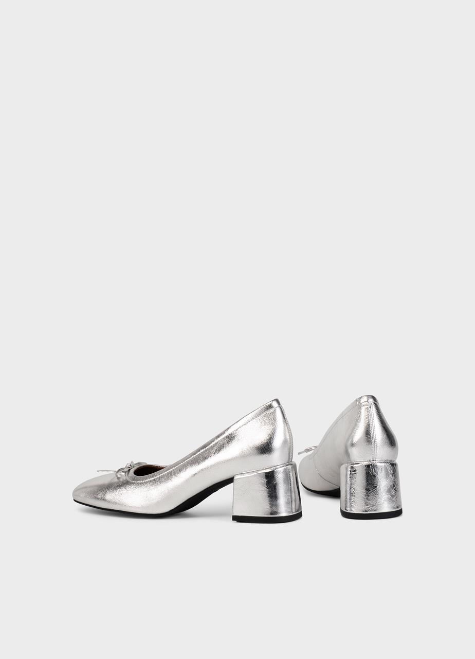 Adison pumps Silver metallic leather