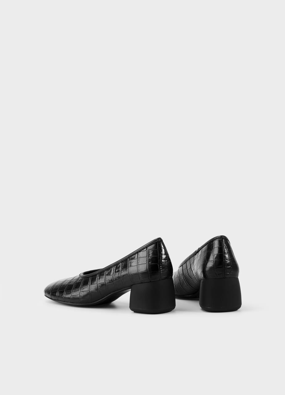 Livia pumps Svart präglat skinn