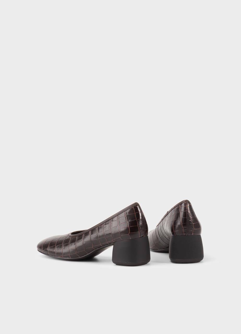 Livia pumps Braunes geprägtes leder