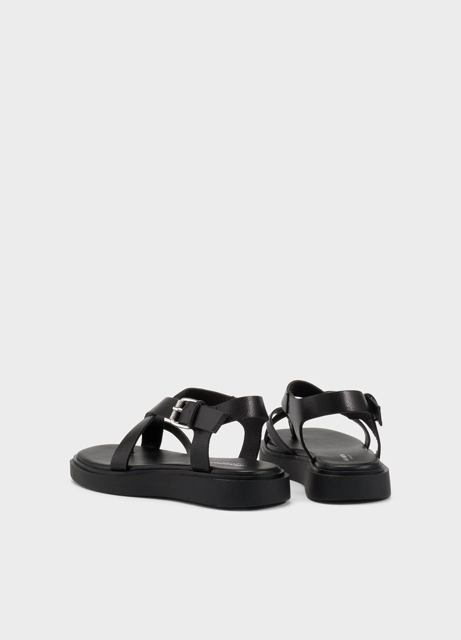 Connie sandalen Schwarzes leder