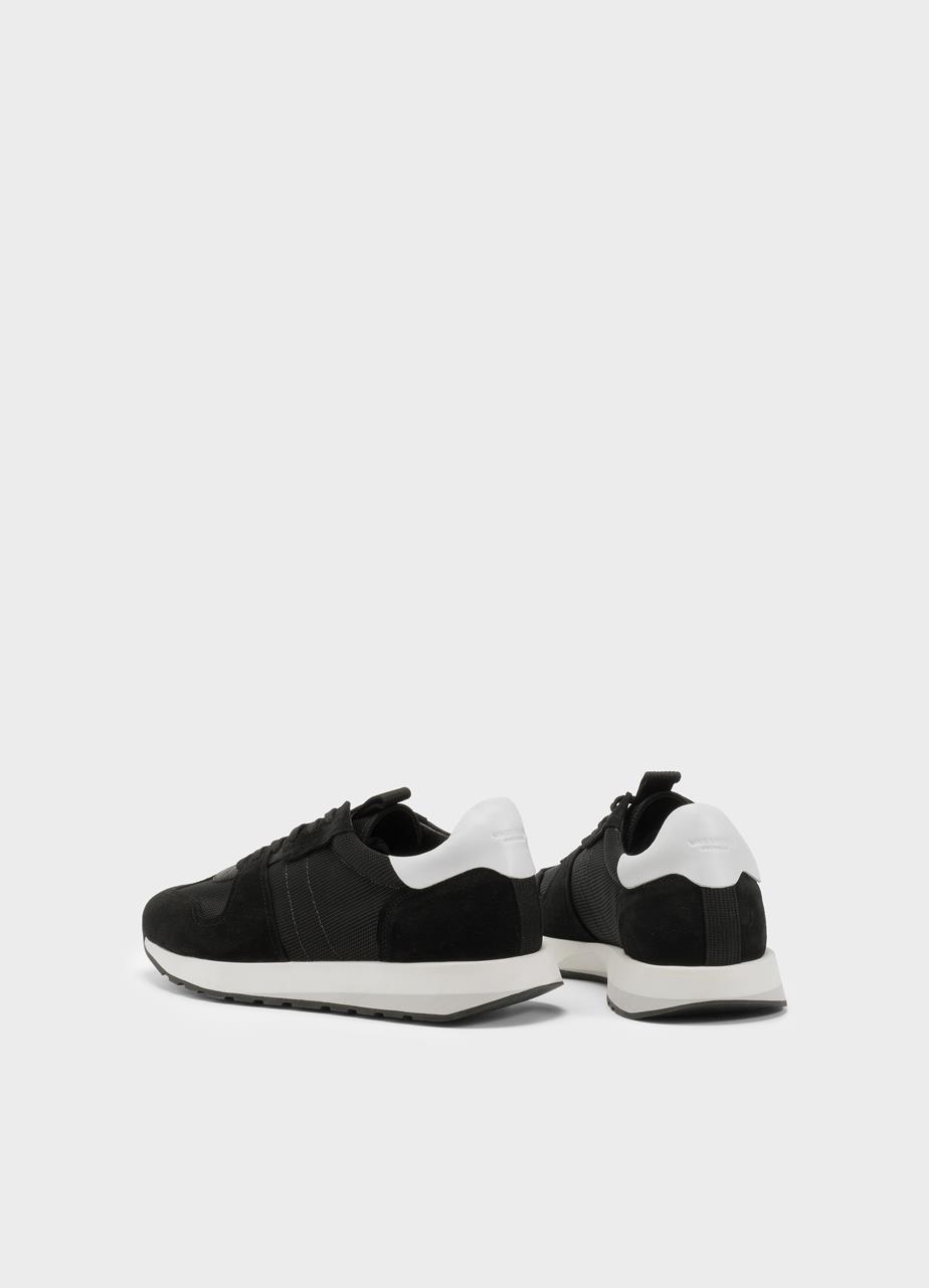 Paul runner sneakers Nero pelle/tessuto