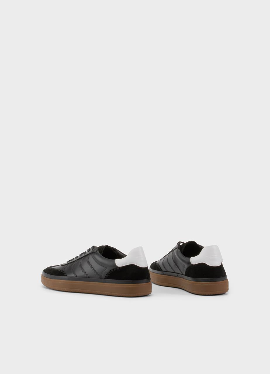 Leo baskets Noir daim/cuir