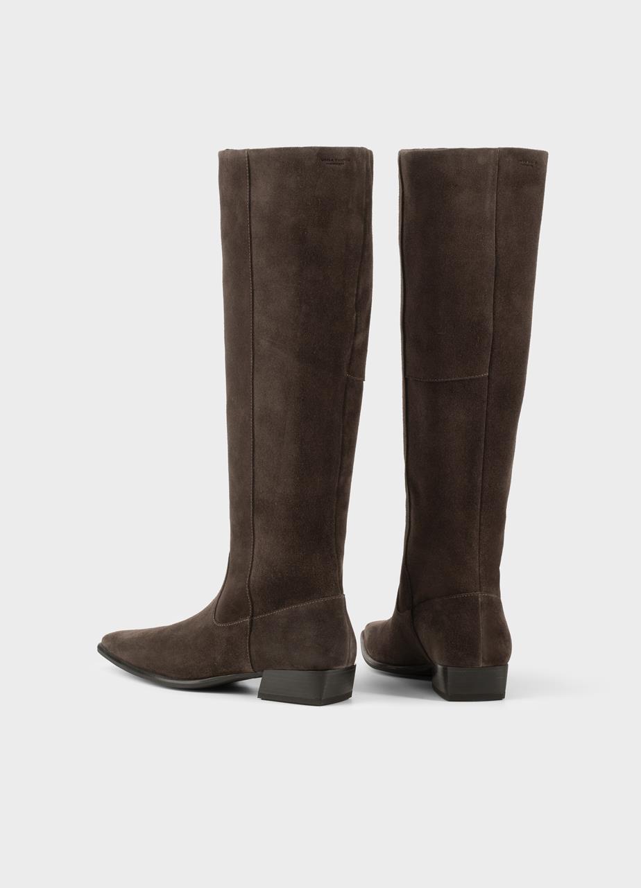 Nella tall boots Dark Brown suede