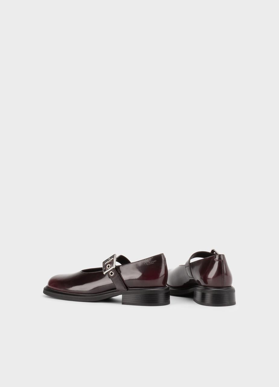 Ellis schoenen Donkerrood, Gepolijst Leer
