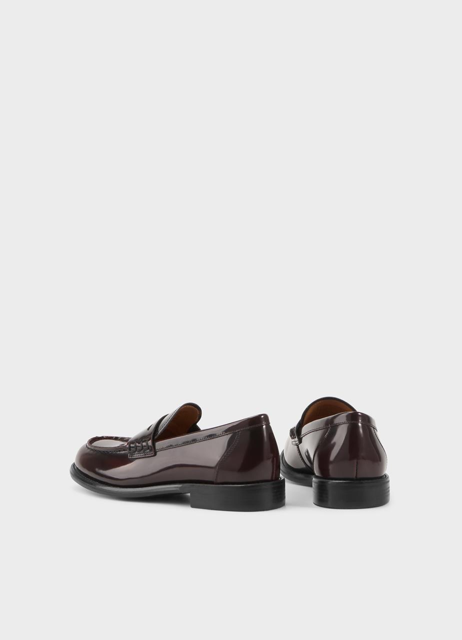 Lınn loafers Dark Red polıshed leather