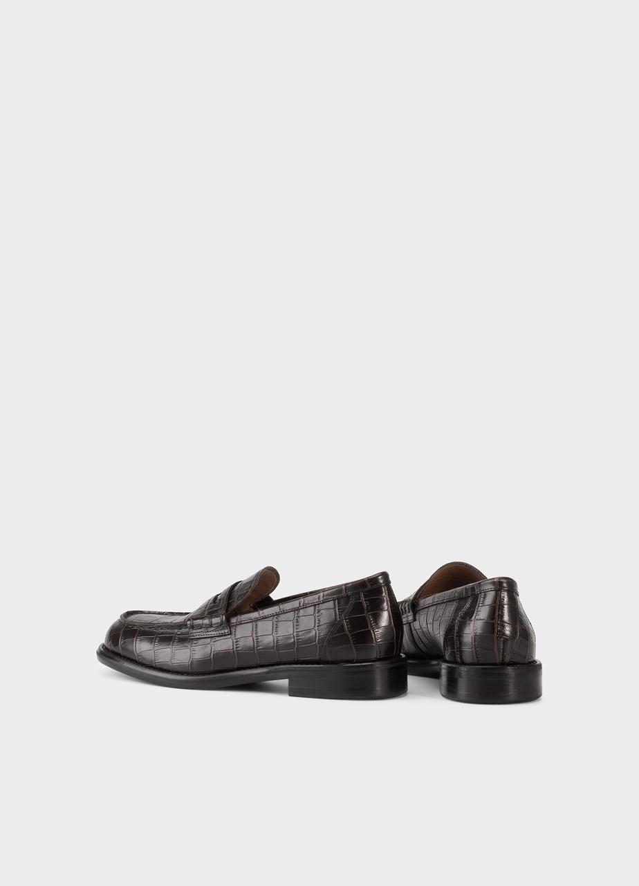 Linn loafers Brown embossed leather