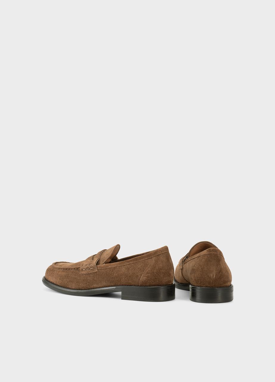 Linn loafers Brun ruskind