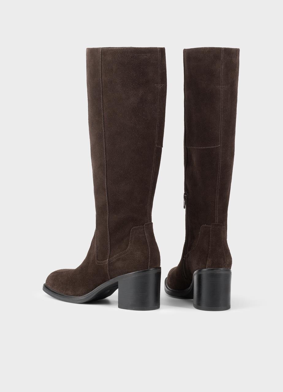 Meryl tall boots Dark Brown suede