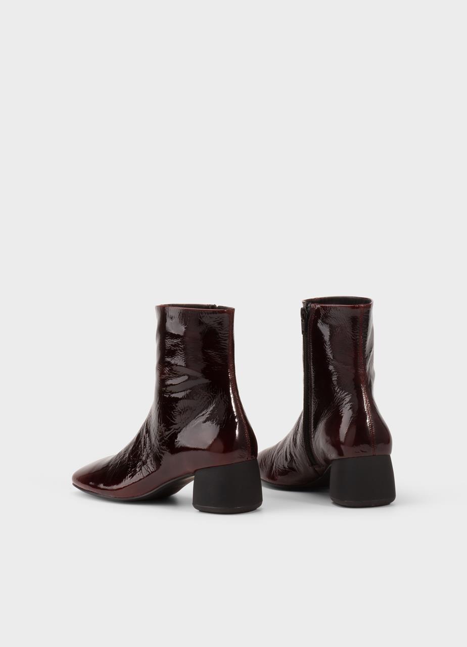 Livia bottes Rouge Foncé cuir verni