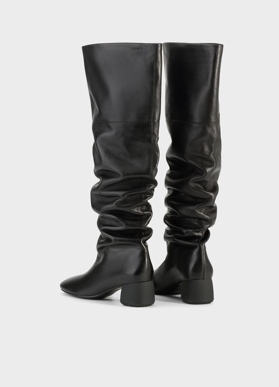 Livia hohe stiefel SCHWARZES LEDER