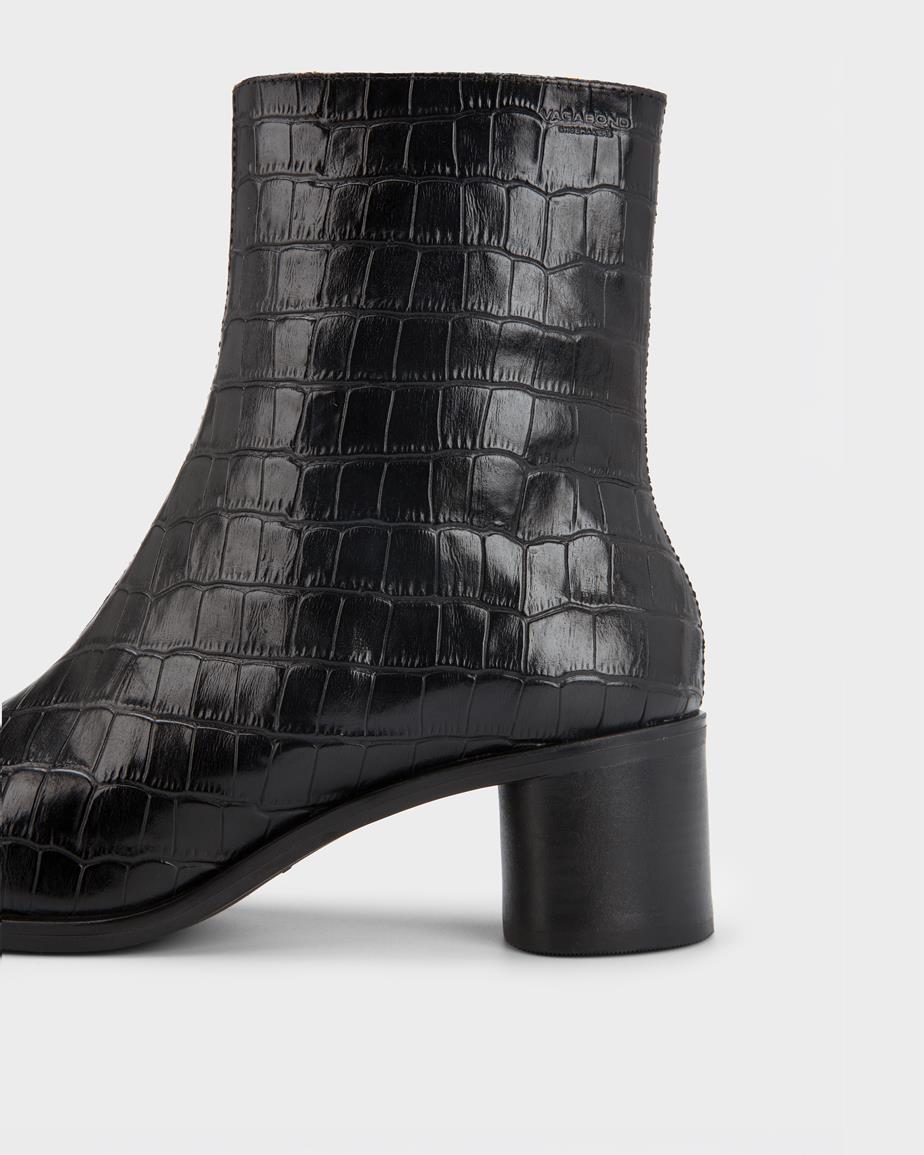 Fay ankelboots Svart, Präglat Skinn