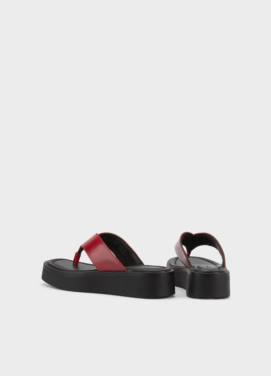 Danya sandalen Rot, Gebürstet Leder