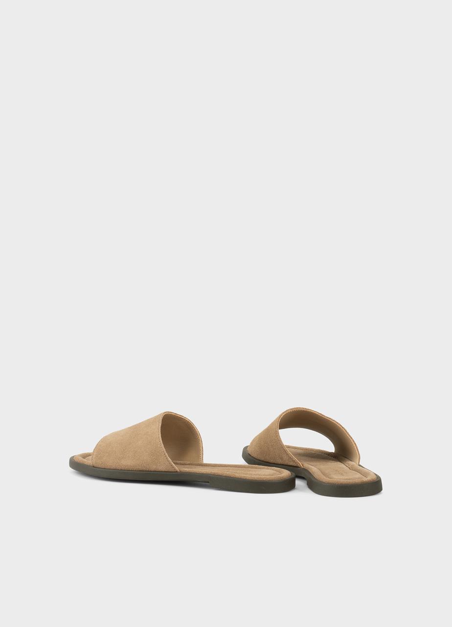 Zaida sandalen Beige, Veloursleder