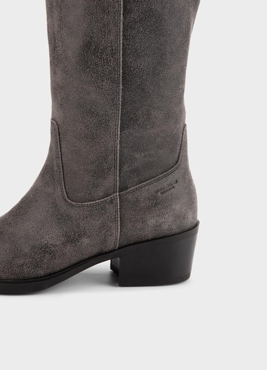 Kelsey stiefel Schwarzes, Textur Leder