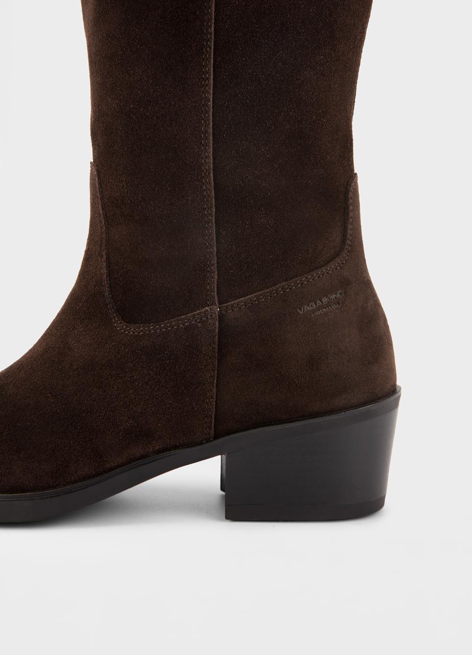 Kelsey boots Dark Brown, Suede