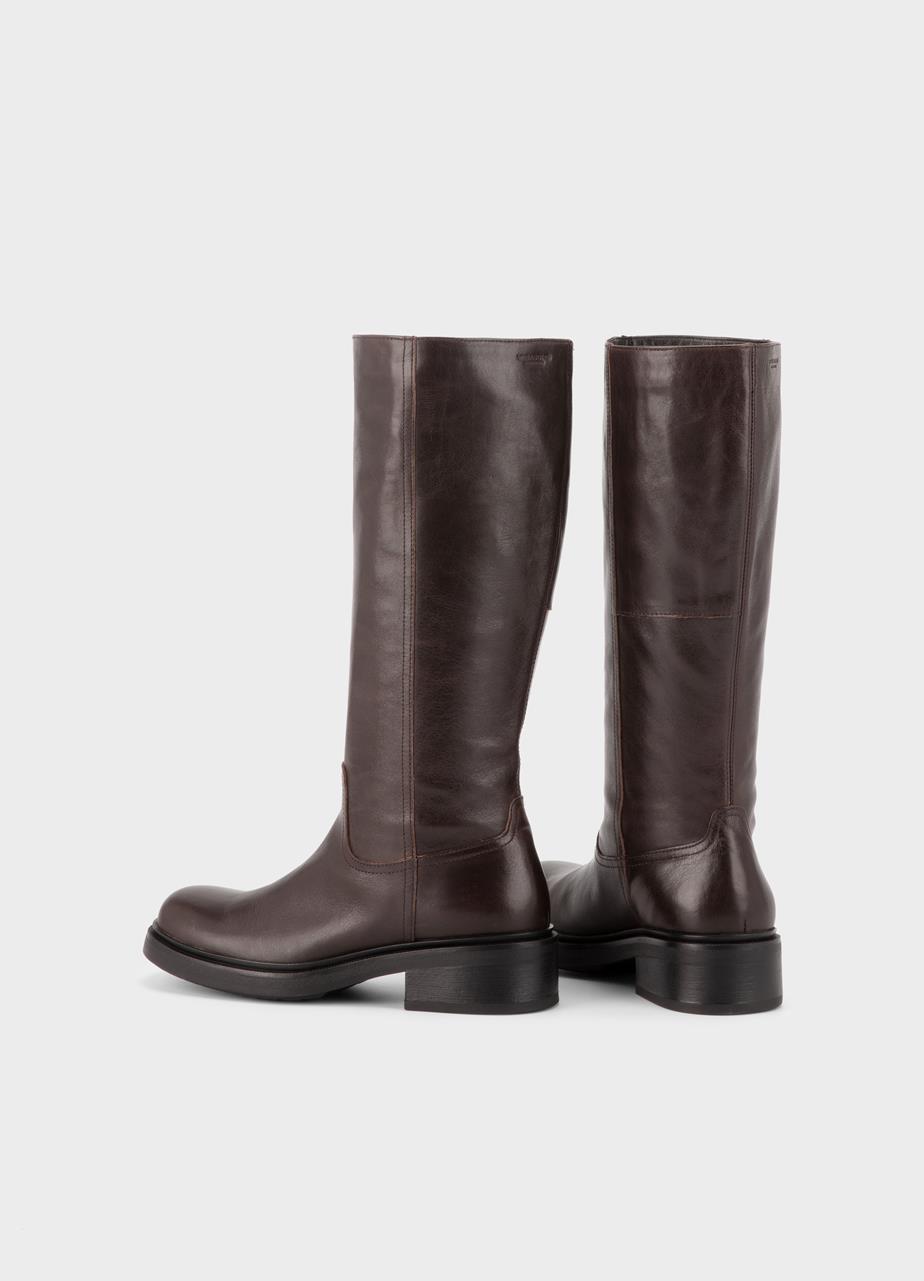 Karlie bottes hautes Marron Foncé, Cuir